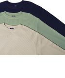 Monogrammed Waffle Knit Crewneck Sweatshirt