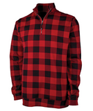 Monogrammed Buffalo Plaid Unisex Quarter Zip Pullover Sweatshirt
