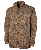 Monogrammed Leopard Unisex Quarter Zip Pullover Sweatshirt