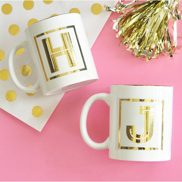Monogram coffee mugs discount
