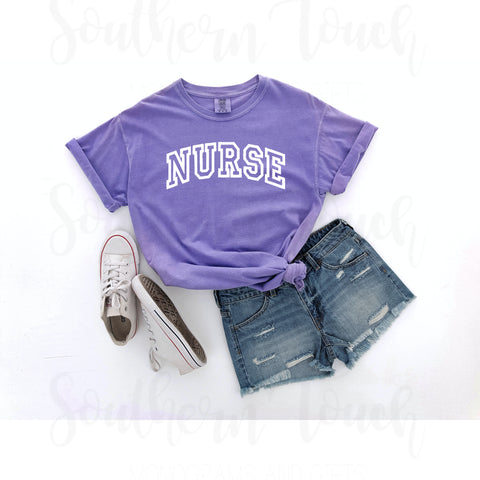 Embroidered Nurse Comfort Colors T-Shirt
