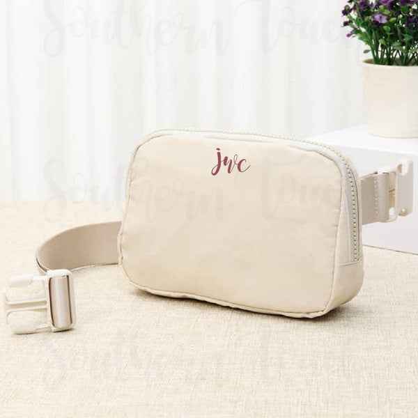 LARGE PERSONALIZED CANVAS MAKEUP & TOILETRY BAG FOR WOMEN - SCRIPT