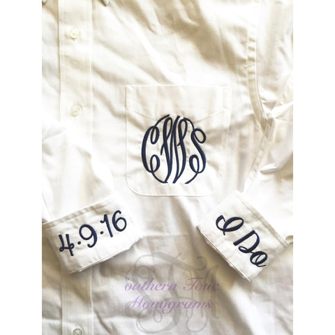 Monogrammed Oversize Bridal Oxford Shirt