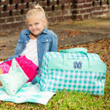 Monogrammed Check Kids Travel Bag