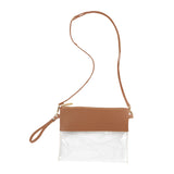 Monogrammed Camel Clear Purse