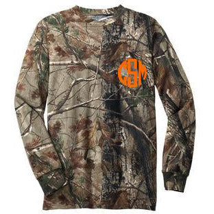 Monogrammed Long Sleeve Camo Shirt