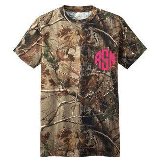 Monogrammed Short Sleeve Camo Shirt