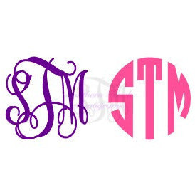 Monogram 2 Inch Decal