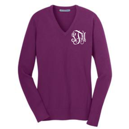 Monogrammed sweater top