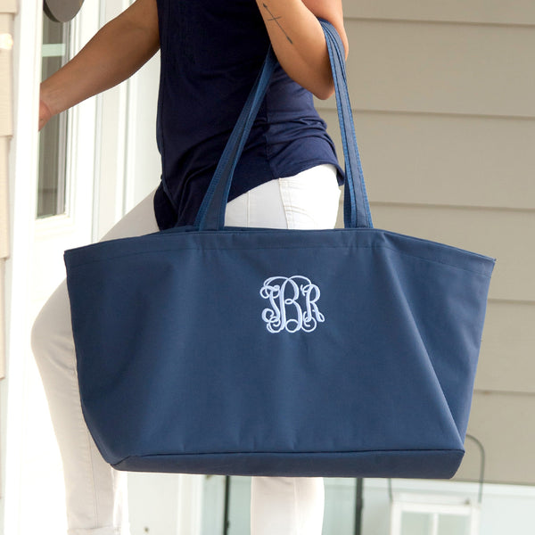 Monogrammed Navy Ultimate Tote Bag – Southern Touch Monograms
