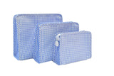 Monogrammed Light Blue Gingham Roadie Pouch