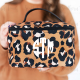 Monogrammed Spotlight Leopard Cosmetic Bag