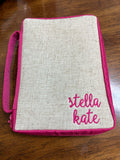 Monogrammed Linen Bible Cover