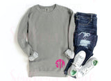 Monogrammed Comfort Colors Crewneck Sweatshirt