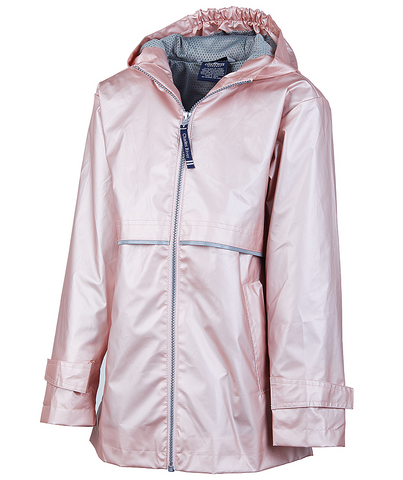 Girls monogrammed 2025 rain jacket