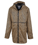 Monogrammed Leopard Print Girls' New Englander Rain Jacket