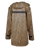 Monogrammed Leopard Print Girls' New Englander Rain Jacket