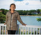 Monogrammed Leopard Print Girls' New Englander Rain Jacket