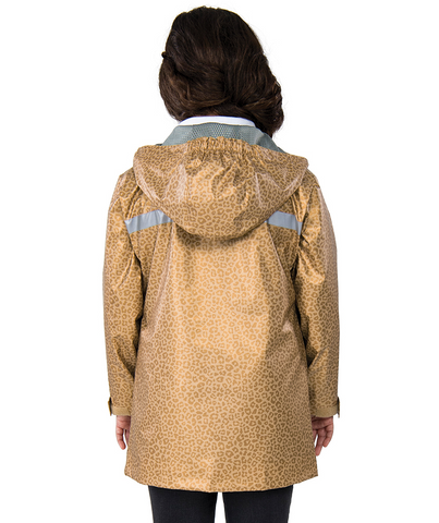 Monogrammed Leopard Print Girls' New Englander Rain Jacket – Southern Touch  Monograms