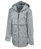 Monogrammed Leopard Print Girls' New Englander Rain Jacket
