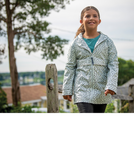 Monogrammed Leopard Print Girls' New Englander Rain Jacket
