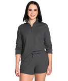 Monogrammed Waffle Knit Quarter Zip Pullover