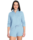 Monogrammed Waffle Knit Quarter Zip Pullover
