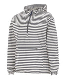 Monogrammed Striped Anorak Pullover