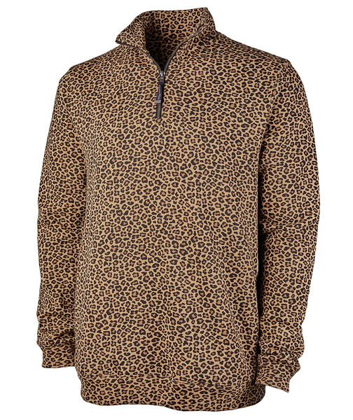 Leopard quarter zip pullover hotsell