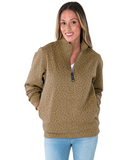 Monogrammed Leopard Unisex Quarter Zip Pullover Sweatshirt