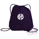 Monogrammed Drawstring Backpack