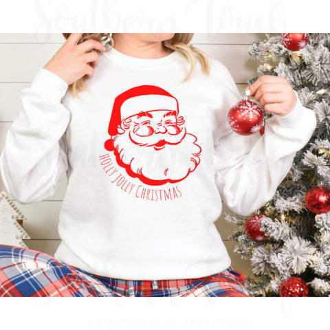 Vintage Santa Face Sweatshirt