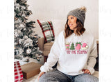 Pink Christmas Coffee Lovers Sweatshirt