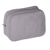 Monogrammed Waffle Weave Cosmetic Bag