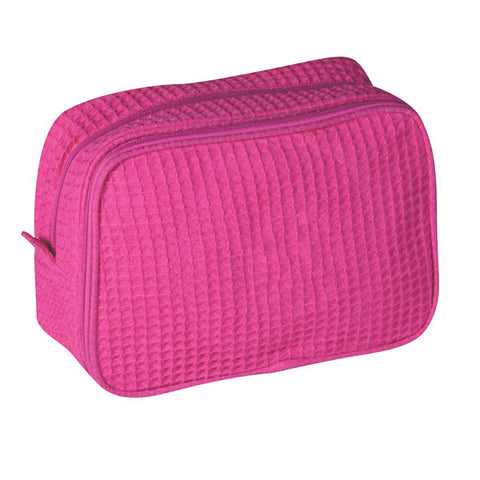 Waffle Weave Cosmetic Bag in White – Kaleidoscope Accessories