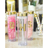 Monogramed Gold Single Initial Acrylic Tumbler