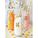 Monogramed Gold Single Initial Stemless Glass