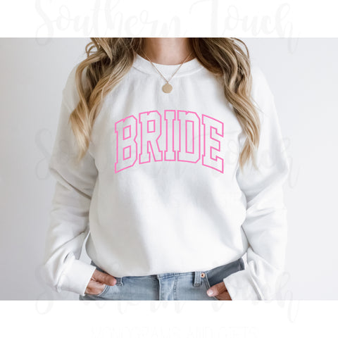 Embroidered Bride Crewneck Sweatshirt