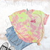 Monogrammed Tie Dyed Short Sleeve T-Shirt