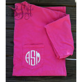 Monogrammed Comfort Colors Short Sleeve Pocket T-Shirt