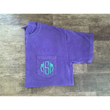 Monogrammed Comfort Colors Short Sleeve Pocket T-Shirt