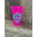 Monogrammed Stadium Cup