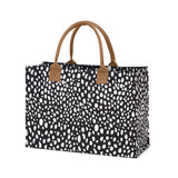 Monogrammed Spotted Tote Bag