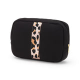 Rose Gold Leopard Neoprene Cosmetic Bag