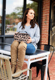 Monogrammed Leopard Cosmetic Bag