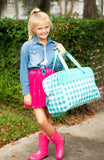 Monogrammed Check Kids Travel Bag