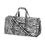 Monogrammed Zebra Duffel Bag