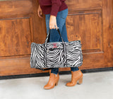 Monogrammed Zebra Duffel Bag