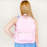 Monogrammed Pink Nylon Kids Backpack