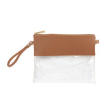 Monogrammed Camel Clear Purse